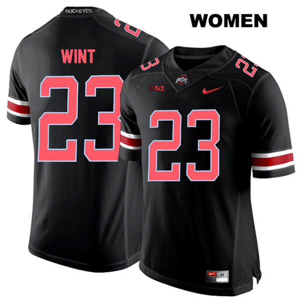 Ohio State Buckeyes Women's Jahsen Wint #23 Red Number Black Authentic Nike College NCAA Stitched Football Jersey NI19D41YX